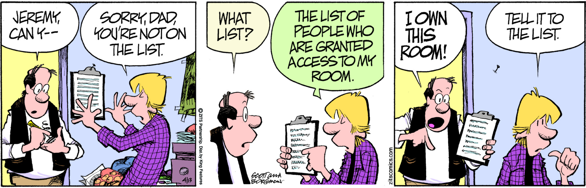 Today's Zits is missing.